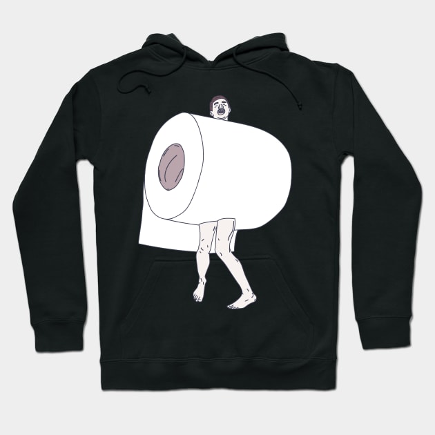 Toilet Paper Apocalypse - Loo Paper Monster Hoodie by DeWinnes